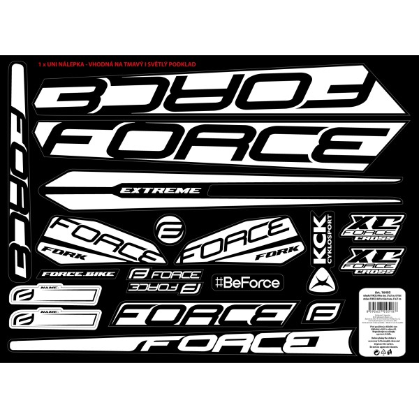 Стикери за велосипедна  рамка Force Jam