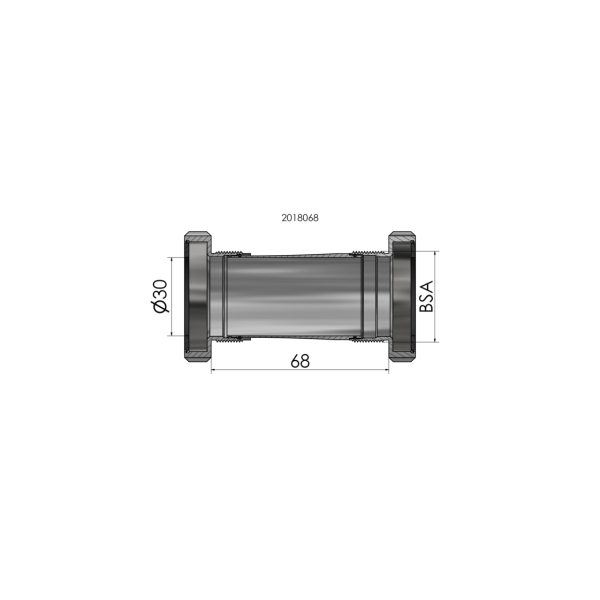 Ос касета Elvedes BSA Thread fit IB30 68-73mm
