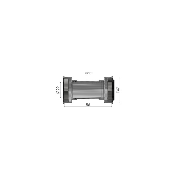 ELVEDES касета thread fit T47 86-92 mm за SRAM DUB 