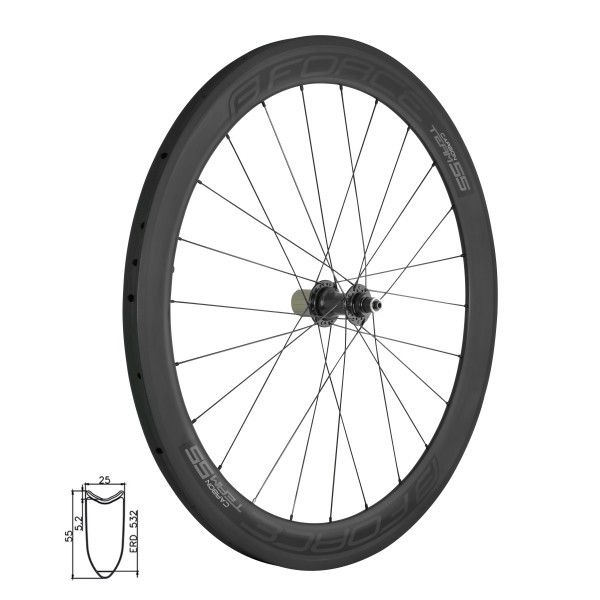 Тубуларна задна карбонова капла Force Team Carbon 55
