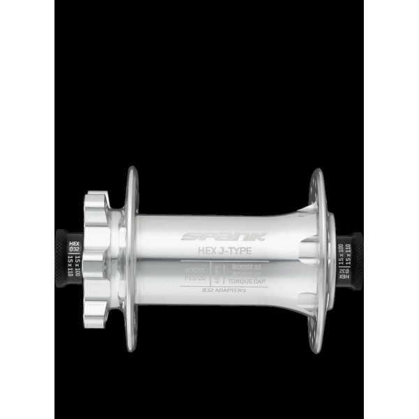 Предна главина Spank Hex Raw Silver