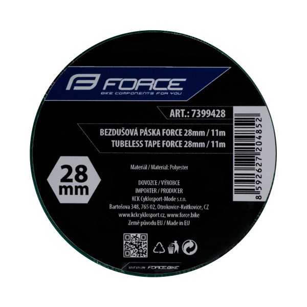 Самозалепваща лента за безкамерни Tubeless гуми 28mm 11 метра