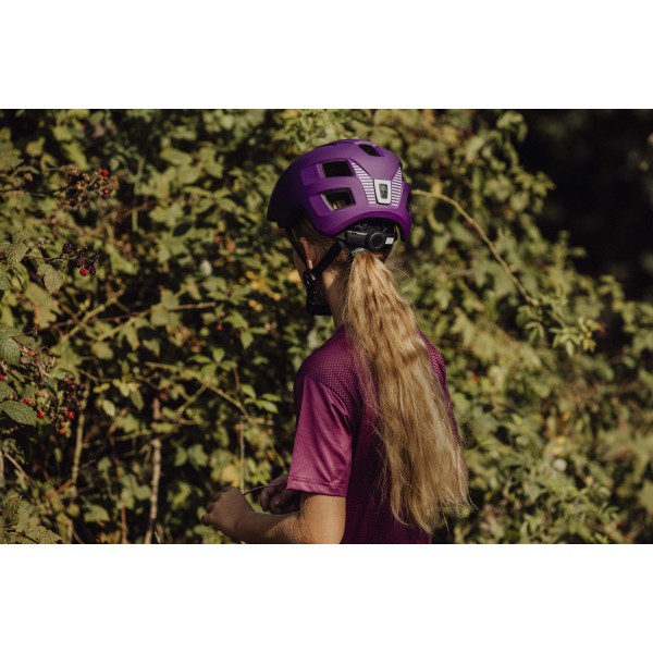 Детска каска със светлина Force Zebu Purple