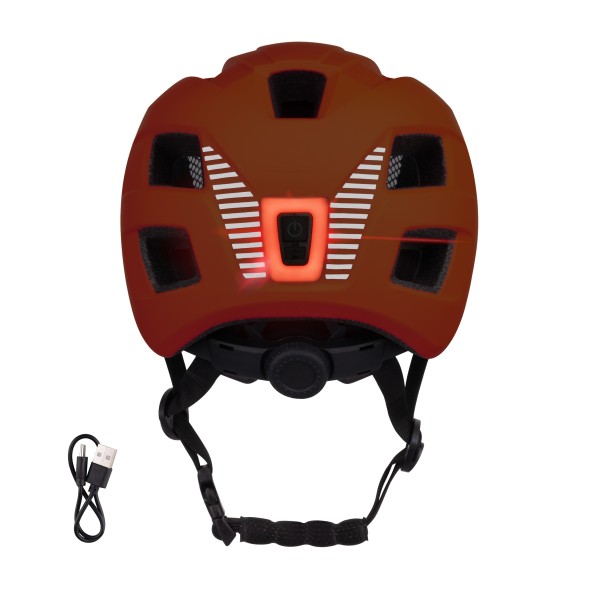 Детска каска със светлина Force Zebu Orange