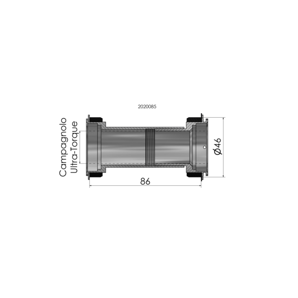 Ос касета Elvedes twist fit BB386 (Campagnolo)