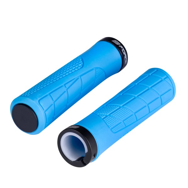 Грипове FORCE ORIX Lock-On 135 mm със заключване – сини