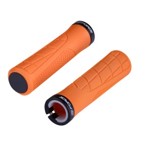 Грипове FORCE ORIX Lock-On 135 mm със заключване – оранжеви