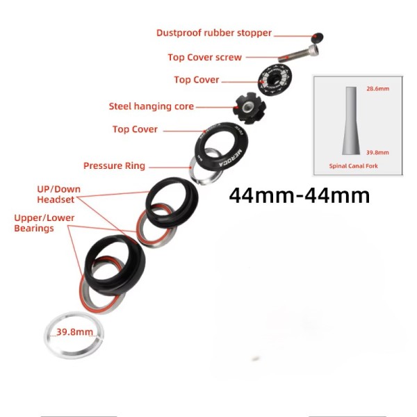 Чашки FORCE AHEAD 1 1/8'' Al, вилка TAPER