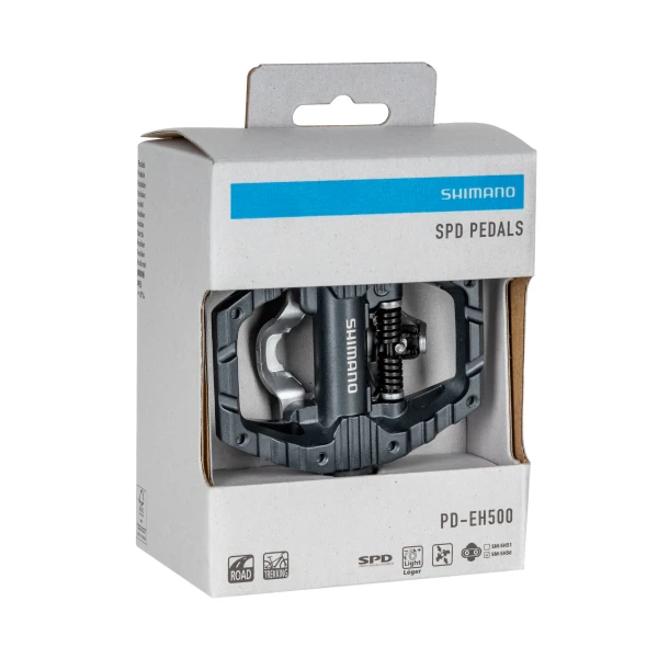 Педали Shimano PD-EH500 SPD, черни, с включени автомати (клийтове)