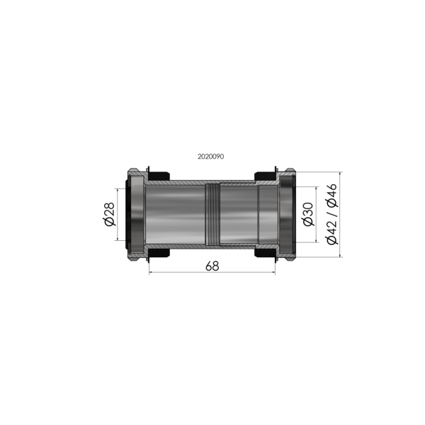 Средно движение Twist Fit BB30 / PF30 за Praxis – Road / MTB