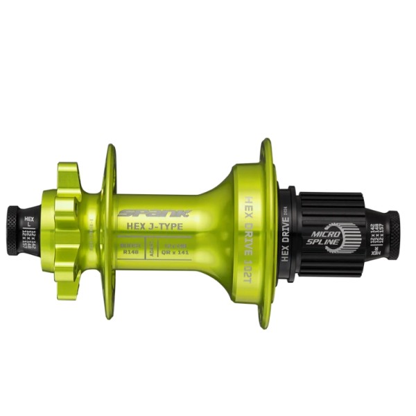 Задна главина Spank Hex Microspline Green