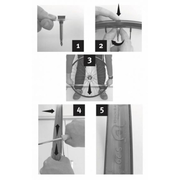 Ленти за безкамернигуми + вентили CaffeLatex Strip S 29''